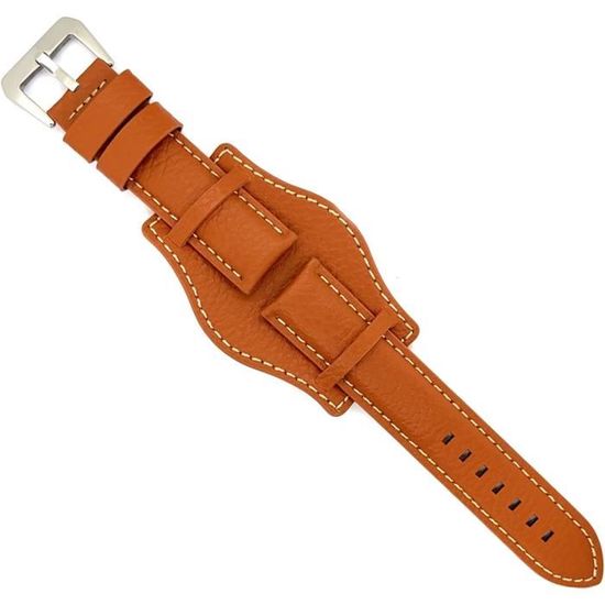 ancien bracelet de montre original MOVADO cuir 1.5 cm etat neuf 23