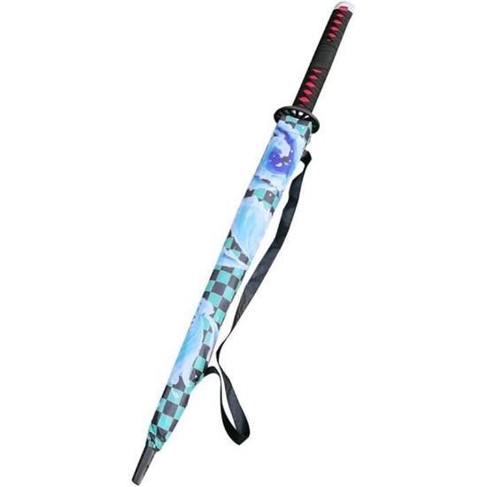 Parapluie Demon Slayer - Style Katana - 8 Branches Pliable - Ø 100 Cm - Anti-UV Et Résistant Au Vent