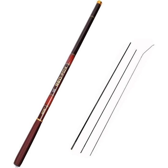 Canne à Pêche Télescopique Goture - Fibre Carbone 10-24FT (Tenkara/Carpe)