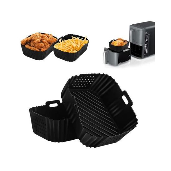 Moules Silicone Pour Air Fryer Ninja Double Stack XL 9,5L | 2 Pièces, Compatibles SL400EU, AF400EU, Réutilisables Et Antiadhésives