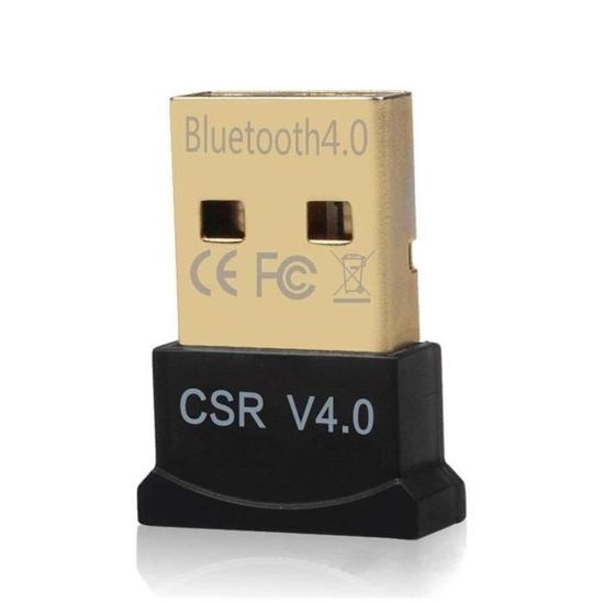Adaptateur sans fil Mini USB Bluetooth CSR 4.0 Dual Mode, Dongle pour Windows 10 8 7 Vista XP 32-64 Bit Raspberry Pi noir [8A4FDDF]