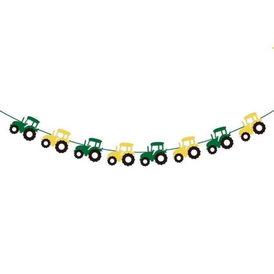 Bannière Anniversaire Camion Construction - Décoration Fête Enfant, Guirlande Joyeux Anniversaire
