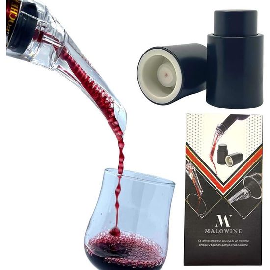Poureur d'aérateur à vin - Verseur aération et bec de carafe Premium