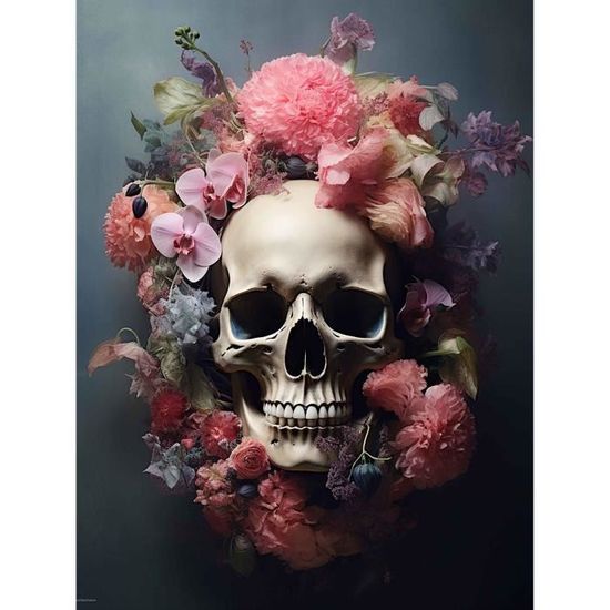 Bimkole 5D Diamond Painting DIY Kits Squelette, Tournesol