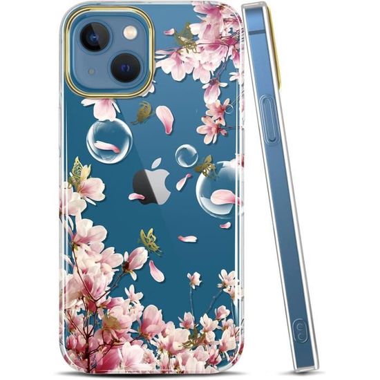 Cover Glitterata Verco Per IPhone 13 Mini – Custodia In Silicone TPU, Antiscivolo, Protezione Bordi, Rosa