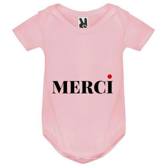 Body Bebe Rose Merci Bebe Fille Blanc Cdiscount Pret A Porter