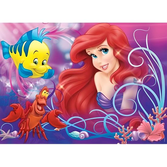 Puzzle enfant Disney Princesses - Jolie petite sirène Ariel - Nathan - 60 pièces + trieur - A partir de 6 ans