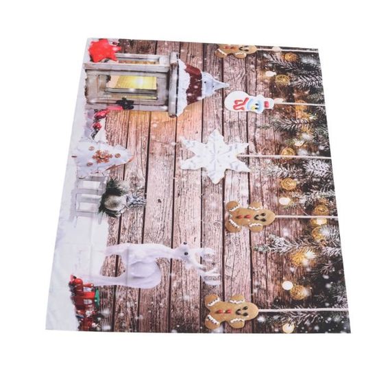 Tenture Murale De Noël 350x256 Cm - Rayures Rouge Et Vert - Polyester - Décoration Fête