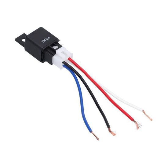 Relais étanche 4 Broches 30A - Compatible 12V/24V, Avec Fusible Et Harnais - Pour Phares, Compresseur, Klaxon (voiture, Camping-car) - 11