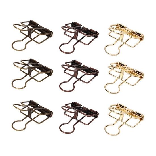 EJ.life Petits clips de reliure 100 pièces pinces à reliure couronne