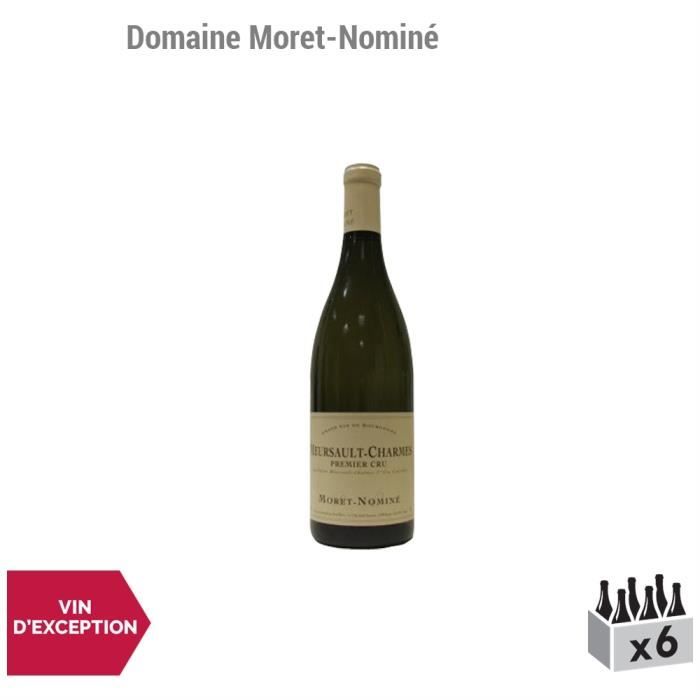 Meursault 1er Cru Charmes Blanc 2007 - Lot de 6x75cl - Domaine Moret-Nominé - Vin AOC Blanc de Bourgogne - Cépage Chardonnay