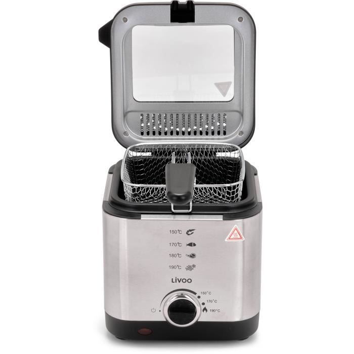 LIVOO Feel good moments - Friteuse 1,5 L - Gris