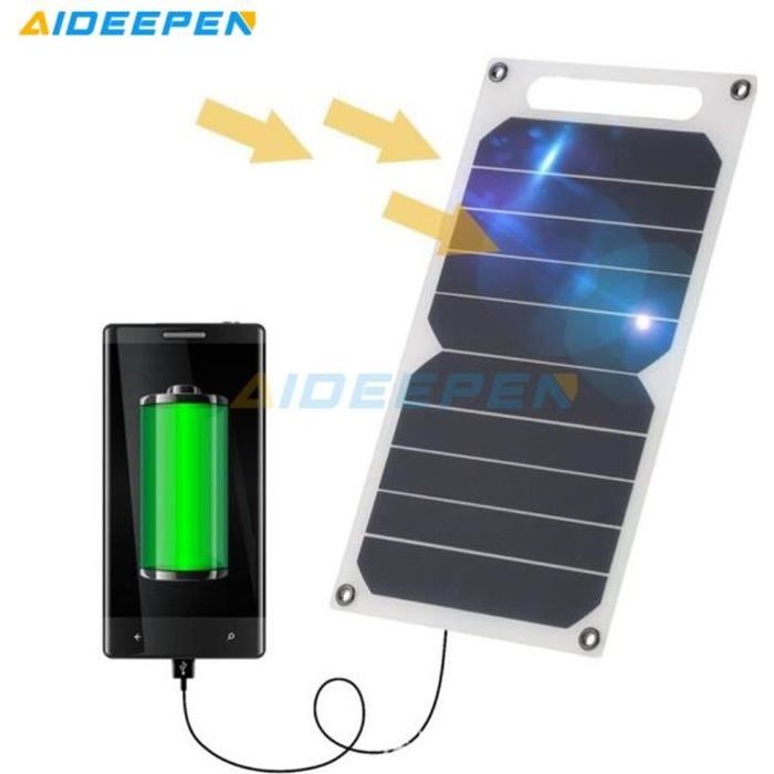 Chargeur Solaire,Panneau Solaire d'alimentation en Continu,10W chargeur portable Batterie Externe