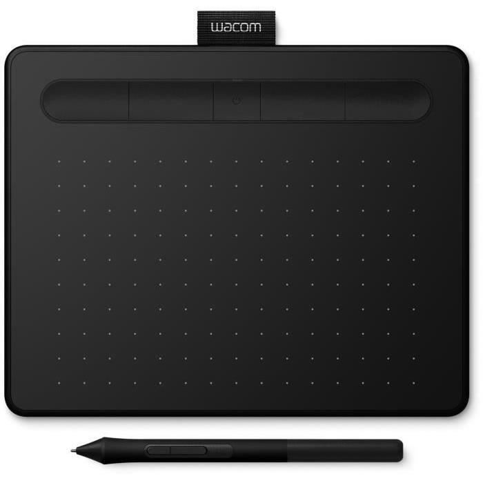 WACOM Tablette Graphique Intuos S - Noir + ACK-20003 5 pointes stylet feutre