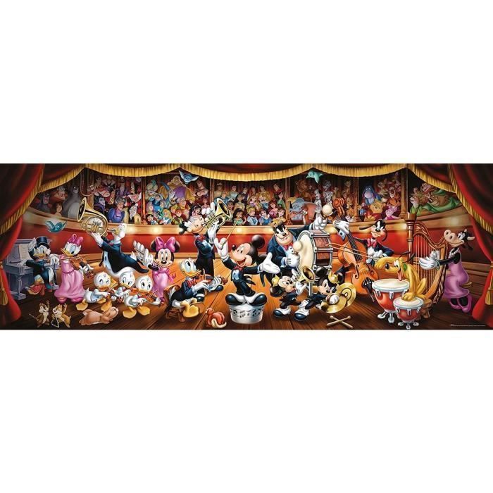 Puzzle Adulte Panorama : Mickey Chef D Orchestre - 1O00 Pieces - Collection Clementoni Disney