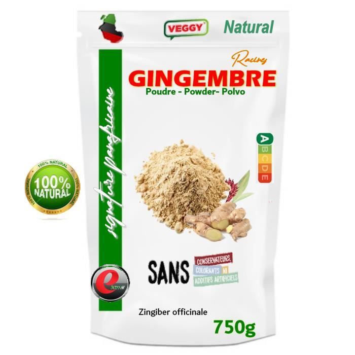 Gingembre séché en poudre sachet économique - Sélection panafricaine 750gr