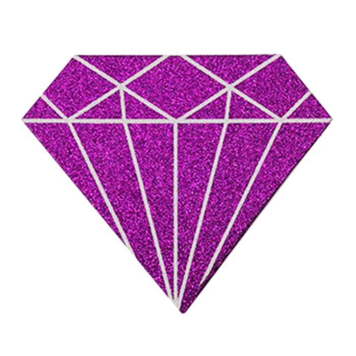 Boite de Rangement Faux Cils pour Extension de Cils Organisateur de Maquillage Forme de Diamant Porte-palettes Outil Violet
