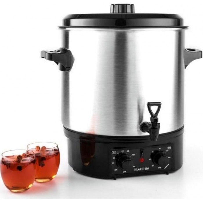 Klarstein Biggie - Stérilisateur de bocaux de capacité 27L (14 pots x 1L) / distributeur de boissons chaudes