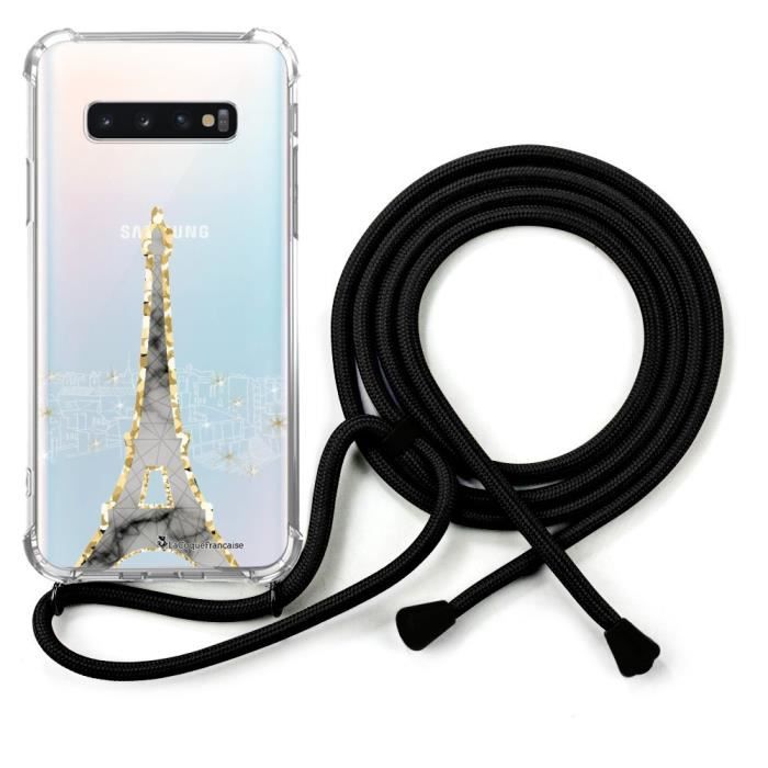Coque cordon pour Samsung Galaxy S10 Dessin Illumination de paris La Coque Francaise