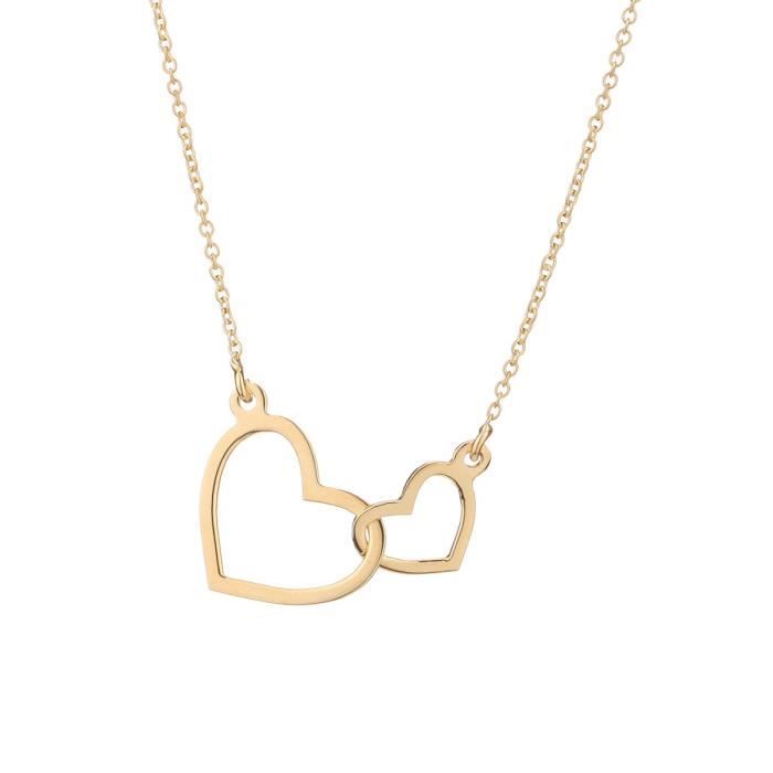 LES BIJOUX D'EMMA Collier cœurs entrecroisés - Or 9CT