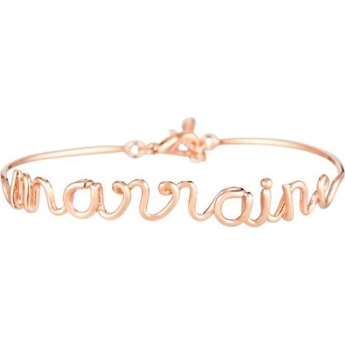 Bracelet à message laiton rosé \