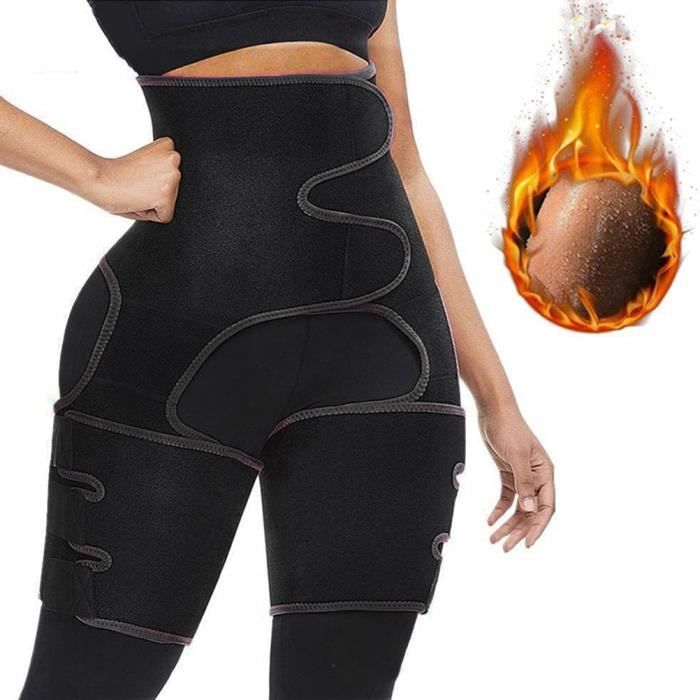SURENHAP Shaper Vêtements Combinaison de sudation Ceinture amincissante réglable en néoprène-Noir