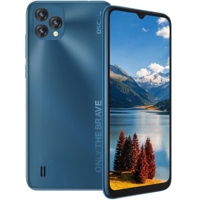 OSCAL C60 Smartphone 4Go 32Go 4780mAh Écran 6,528'' Caméra 13MP Android 11 Pas cher Téléphone portable 4G - Bleu