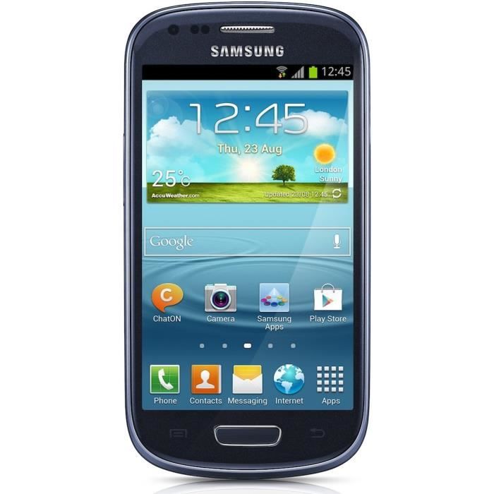 Samsung Galaxy S3 mini Smartphone débloqué 4 pouces 8 GB Android 4.1 Jelly Bean Bleu (import Europe)