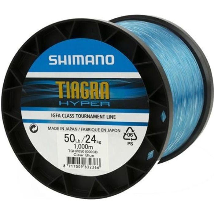Shimano Tiagra Hyper 1000 M 0.42 mm - 1000 m Nylon Ligne de Pêche Monofilament Fil Mer Eau Douce Spinning Carnassiers