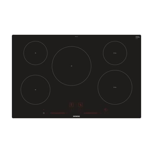 Siemens EH801LVC1E, Intégré, Plaque avec zone à induction, Verre-céramique, Noir, 2200 W, 14,5 cm