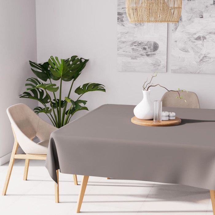 Nappe anti-tâches carrée 180x180 cm ALIX moka