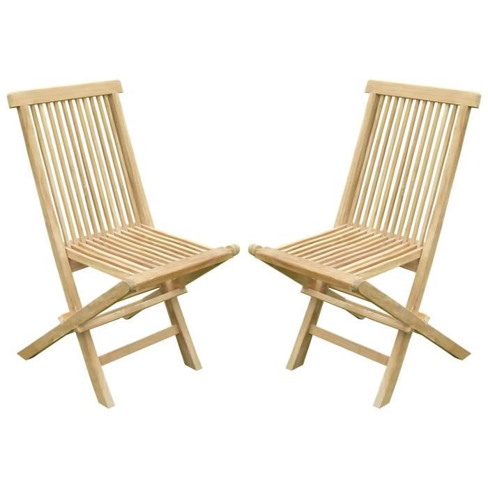Chaise Pliante JENAE Teck Premium