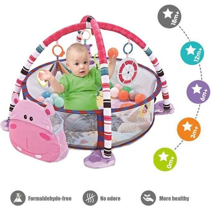 Tapis d’Eveil Bébé 3 en 1 Your Way Ball Play Jouet Cadre de Fitness