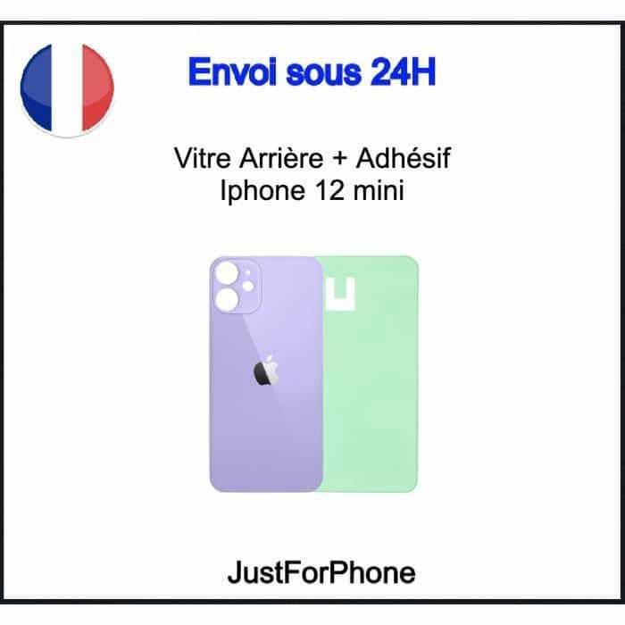 Vitre Arrière Châssis IPhone 12 Mini – Noir, Avec Boutons Et Aimant MagSafe, Neuf