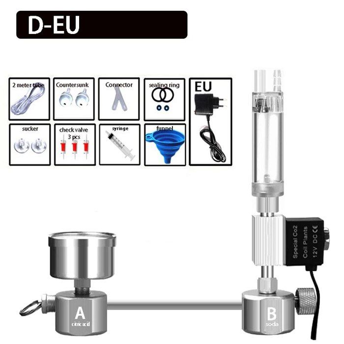 Kit Générateur CO2 DIY Aquarium – Avec Compteur Bulles, Clapet Anti-Retour, Pour Plantes Aquatiques