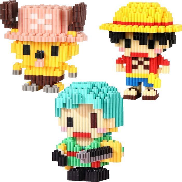 Mini Block Models Mini Block Models, 3PCS Luffy Jeu de Mini Blocs Modèle Building Block ...
