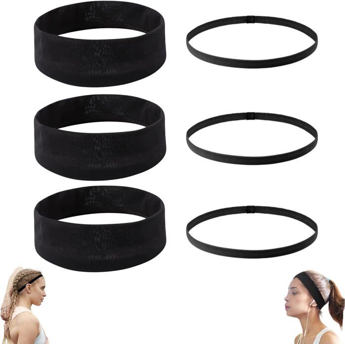 Lot De 2 Bandeaux Noirs Maquillage/cheveux - Élastique Qualité - Marque Edita Piaff