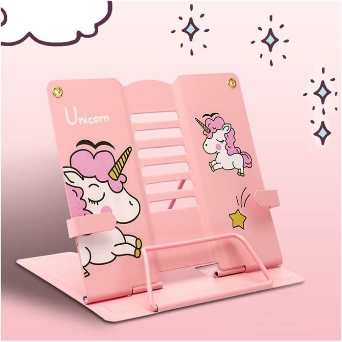 Support De Livre Réglable Avec Ressort - Support Pour Tablette, Livre De Cuisine, Partitions - Stable Et Anti-Dérapant - Bureau Ou Maison