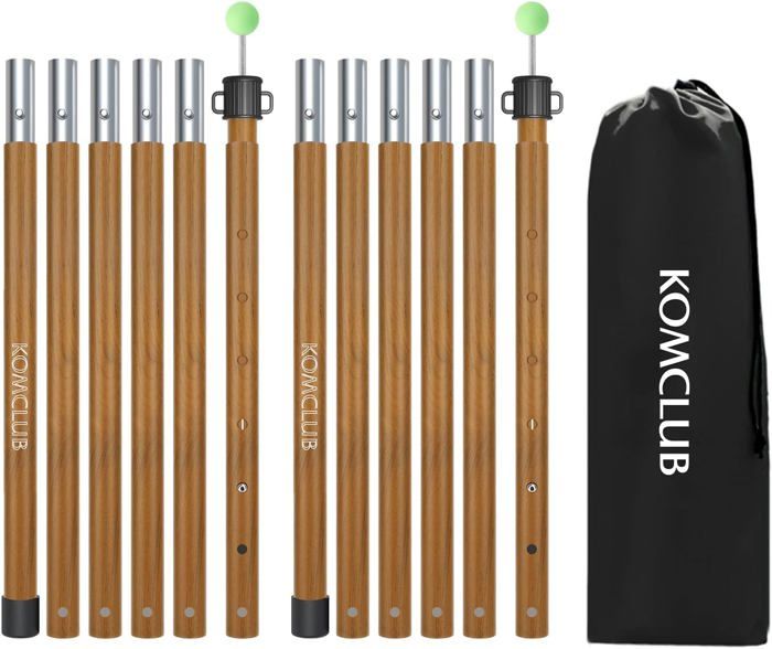 Poteaux Tente Aluminium Réglables - Lot De 3 | Pour Auvent Plage Et Camping