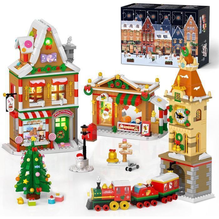 Calendrier Noël Jouets Construction Calendrier De L'Avent 2023 Avec Jouets Construction Animaux Marins – 24 Jours, Pour Enfants, Cadeau De Noël