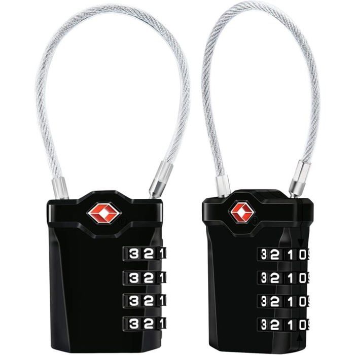 Lot De 2 Serrures à Combinaison Puroma Pour Casier - 4 Chiffres - Extérieur Imperméable
