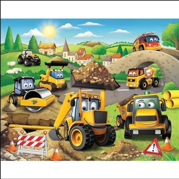 Papier Peint 3D Chantier Q427 – Poster Mural Autocollant, Décoration Kay, Neuf