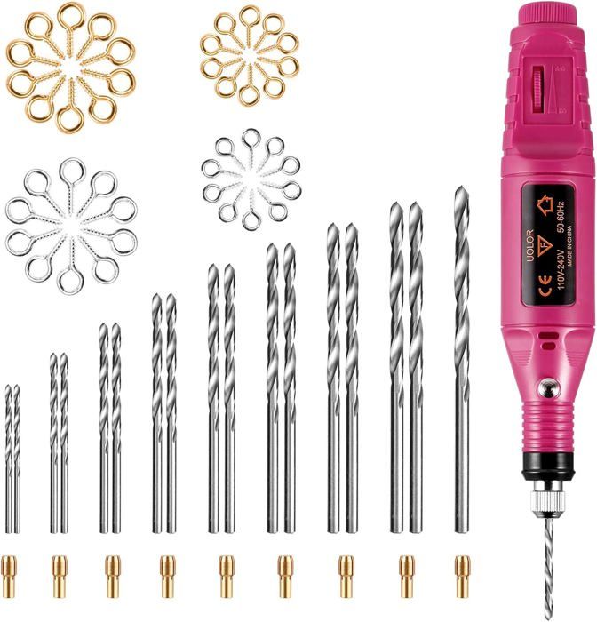 Mini Perceuse Manuelle Avec Mèches - Kit Précision Pour Résine Et Artisanat