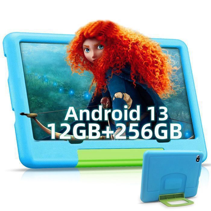 TABWEE K10 Tablette Enfants 10" Android 15 Avec Contrôle Parental,12Go RAM + 64Go ROM,Apps Éducatives,5000mAh,Livrée+ Stylet Bleu - Informatique
