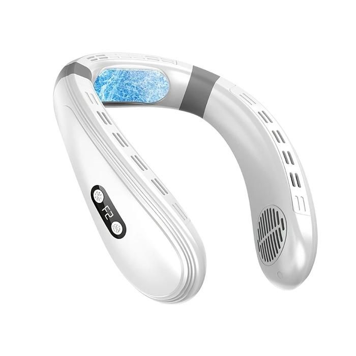 Ventilateur de Cou avec Plaque Rafraîchissante Climatiseur de Cou à Batterie Rechargeable 4400mAh pour Femmes et Hommes - Foclatuner
