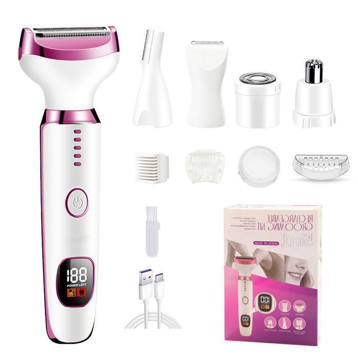 Rasoir électrique pour femme 5 en 1, tondeuse Pour Bikini, Visage — free download