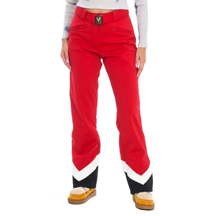 Pantalon de ski SWF21339 femme-Rouge-blanc-noir