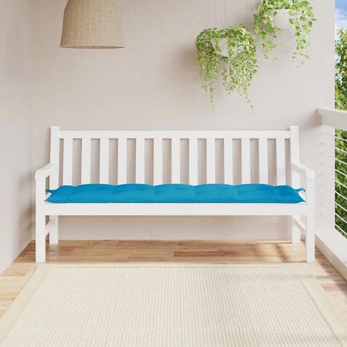 Coussin de banc de jardin vidaXL 180x50x7 cm Tissu Oxford Imperméable Rembourrage fibre creuse - vue 1