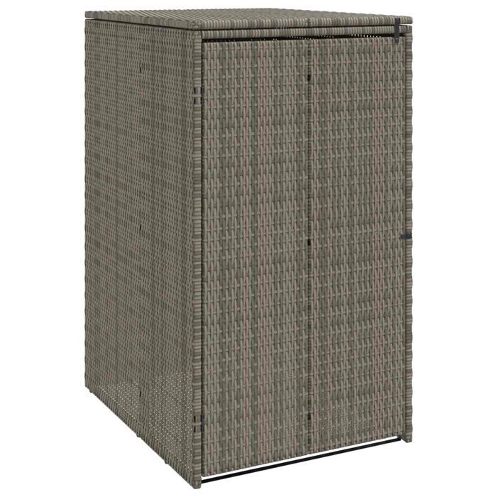 Boîte de poubelle extérieure - vidaXL - 65x80x115 cm - Gris - Polyéthylène résistant aux UV - Design rectangulaire