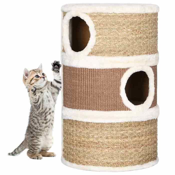 Meilleurs prix pour SALE 2026 Meuble pour chats Brun - Tonneau à gratter pour chats 60cm Herbiers marins PRO885815076